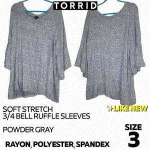 Torrid Bell Sleeve Soft Stretch Top